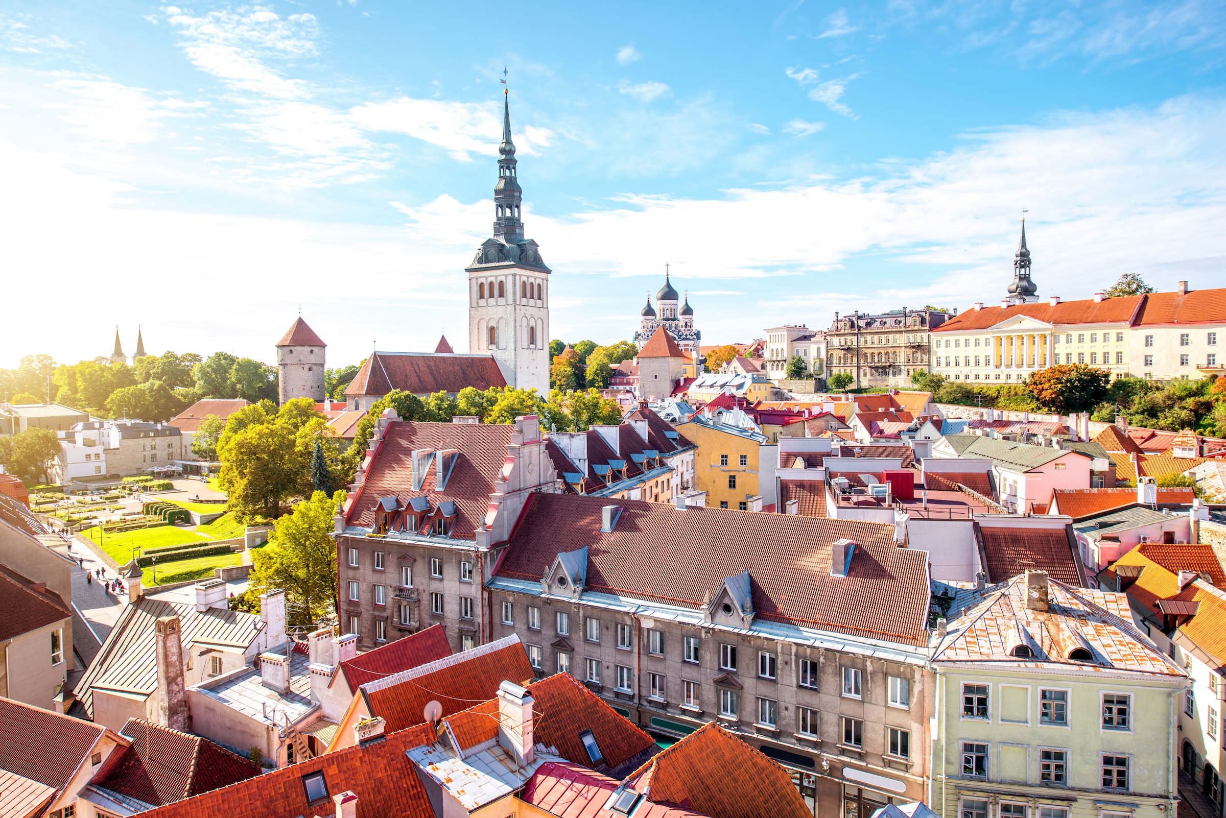 Tallinn's old town, with St Nicholas' Church, is only about a 15-minute walk from the ferry terminal.